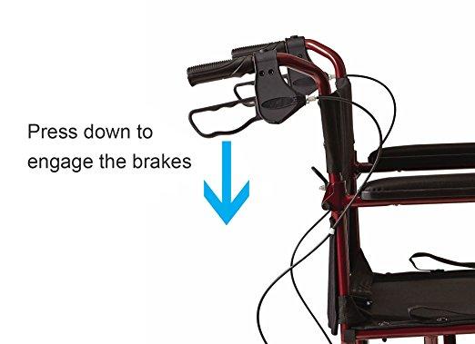 Companion wheelchair - Lightweight Transport Adult Folding Wheelchair with Handbrakes