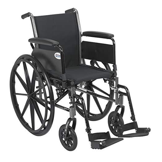 Wheelchair - Light Weight Wheelchair with Various Flip Back Arm Styles and Front Rigging Options